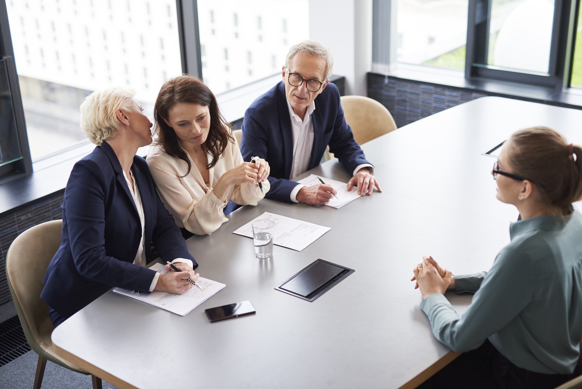 Job interview in modern office